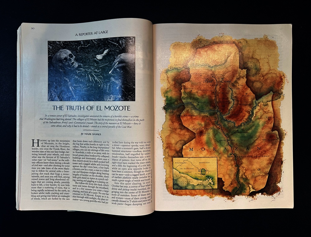 magazine spread